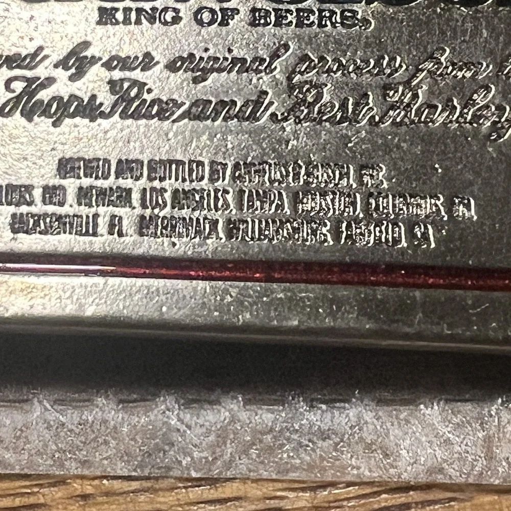 Vintage Budweiser 2241 King of Beers Anheuser Busch Belt Buckle Made In USA 70s